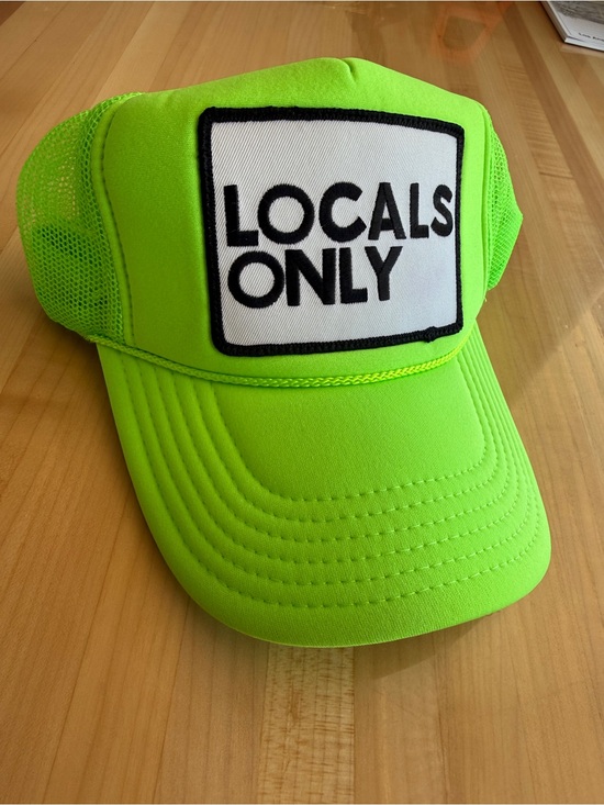 Aviator Nation Accessories - Aviator Nation Neon Green Locals Only Trucker Hat